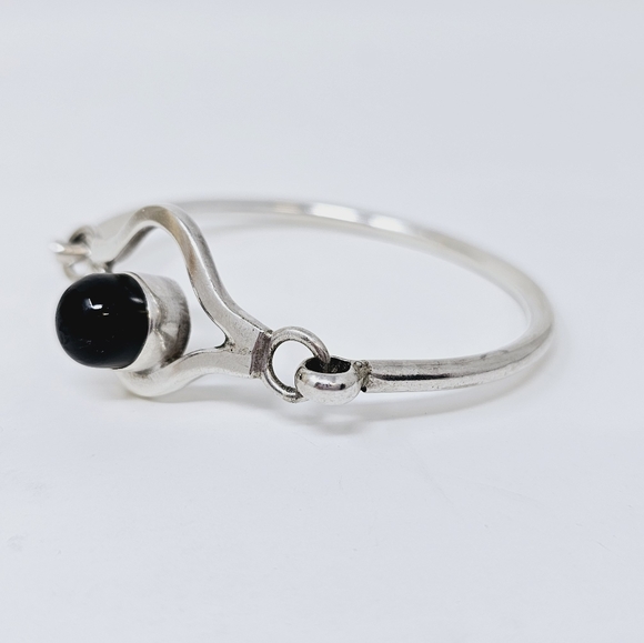 Sterling Onyx Bracelet Mexico 925 - Picture 1 of 8